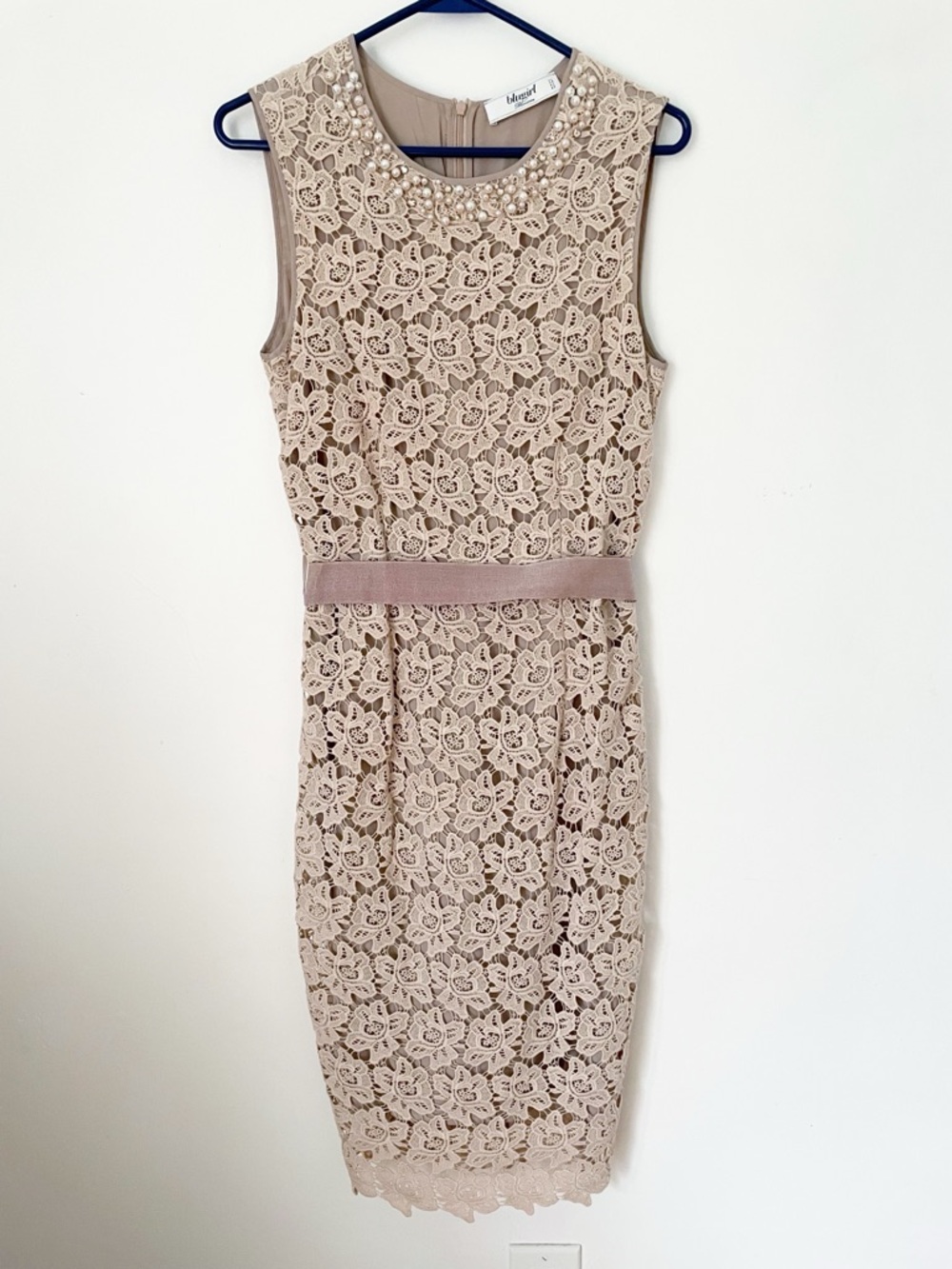 Blugirl  by Blumarine lace beige dress size 6